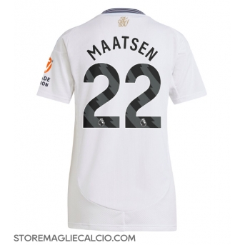 Aston Villa Ian Maatsen #22 Maglia Gara Trasferta Repliche 2024-25 Donna